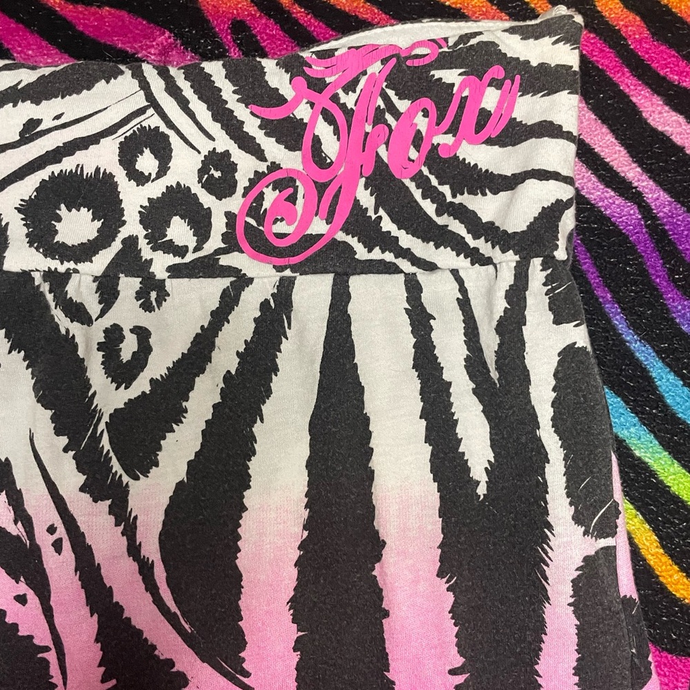 Vintage Fox Zebra Print tube Top - Picture 3 of 5